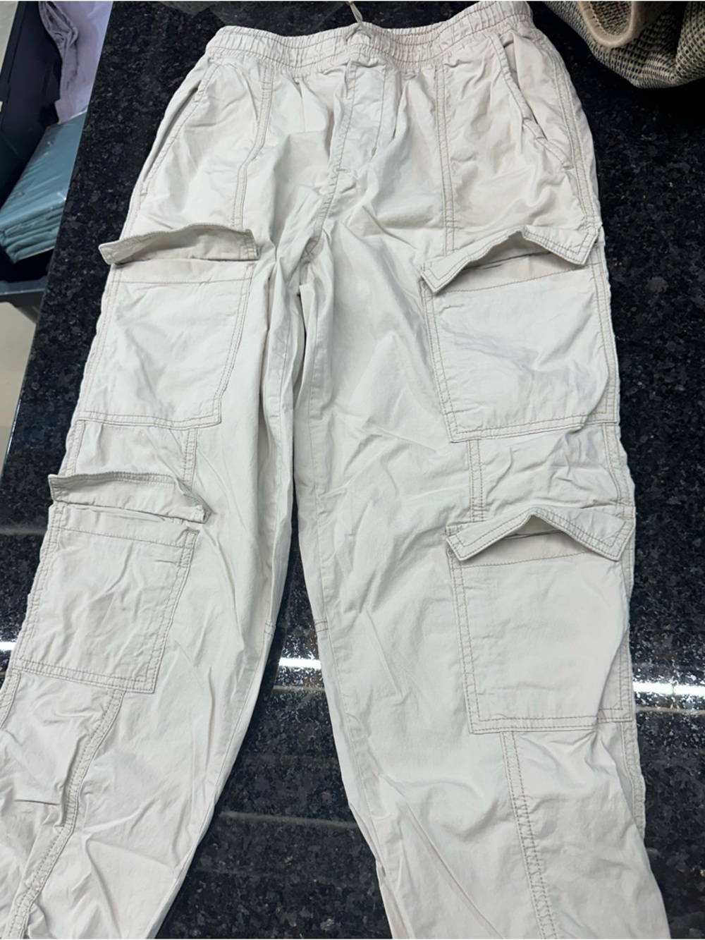 Juniors Light Beige Cargo Pants